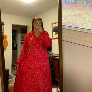 Bright leapord print dress